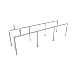 Winkelwagenstalling | RVS (316) 42.4 mm | Voet | DIY