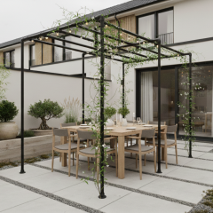 Pergola Zadar | Aluminium Zwart 42.4 mm | Vrijstaand | DIY