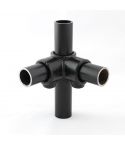 Buiskoppeling - Hoekstuk zwart - 26,9 mm