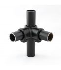 Buiskoppeling - Hoekstuk Zwart - 33,7 mm