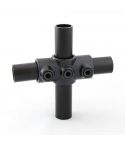 Buiskoppeling - Kruisstuk 1 vlak - 26,9mm zwart
