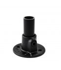 Buiskoppeling - Ronde Voetplaat zwart - 21,3 mm