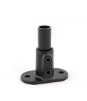 Buiskoppeling - Ovale Voetplaat - zwart 42,4mm