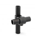 Buiskoppeling - 90 Kruisstuk Zwart - 42,4mm