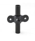 Buiskoppeling - Oogdeel 180 Dubbel Scharnierstuk - 26,9mm - zwart