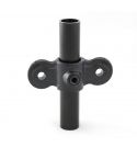 Buiskoppelingen - Oogdeel 180° Dubbel Scharnierstuk - 48,3mm - zwart