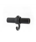 Buiskoppeling - Haak Gedraaid - 42,4 mm zwart