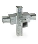 T-Stuk met Zij-Uitgang - vierkant (40mm)