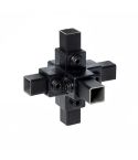 Vierweg Kruisstuk - vierkant zwart (25mm)