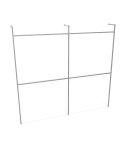 Kledingrek Toulouse | Vierkant Staal 25x25 mm | Vloer/Wand | DIY