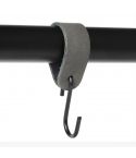 S-haak met lus | Vintage grey (leer)