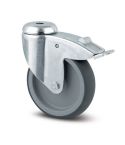 Zwenkwiel 100mm met rem
