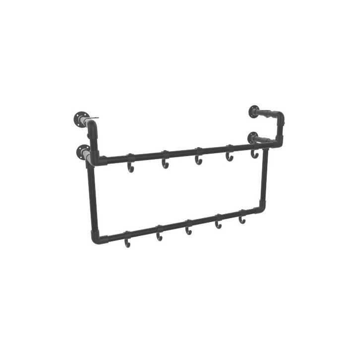 Subtropisch gemiddelde Detector Kapstok Bath | Zwart 26.9 mm | Wand | DIY