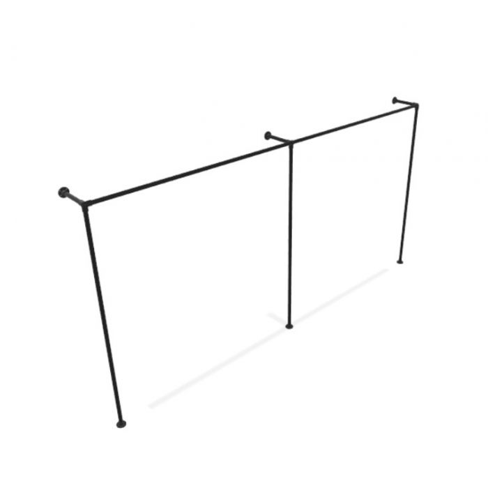 Herhaal atoom hervorming Kledingrek Toulon | Zwart 26.9 mm | Vloer/Wand | DIY