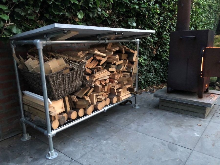 Haard)houtopslag maken van Steigerbuis | SteigerbuisOnline